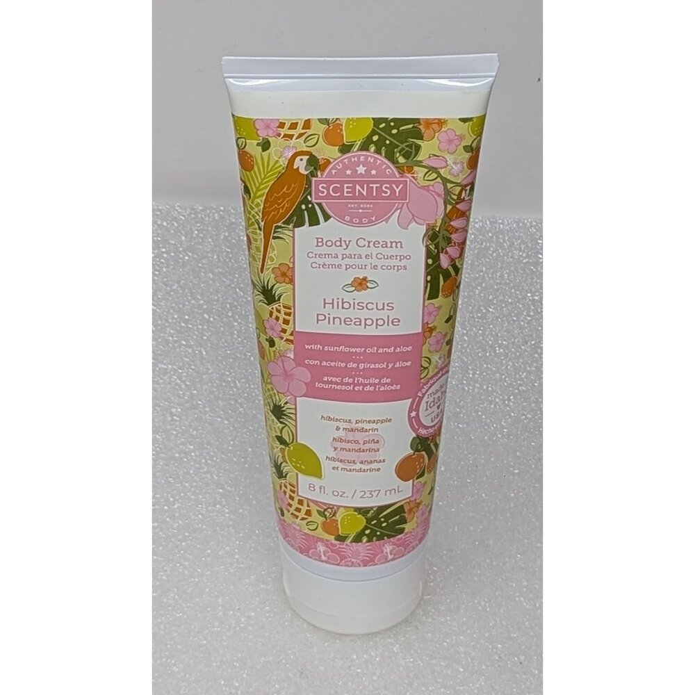 Scentsy Hibiscus Pineapple Body Cream 8 Fl. Oz. With Sunflower Oil & Aloe